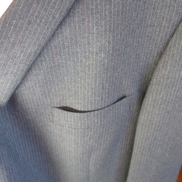 VINTAGE JOHNNY CARSON Suit Jacket/Sports Coat Size 46 Hamricks Gaffney SC Black - Picture 10 of 16